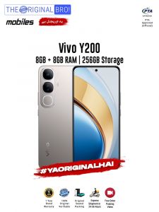Vivo Y200 - 8GB RAM - 256GB Storage - PTA Approved - 1 Year Warranty - Silver - The Original Bro Mobiles - TOB40